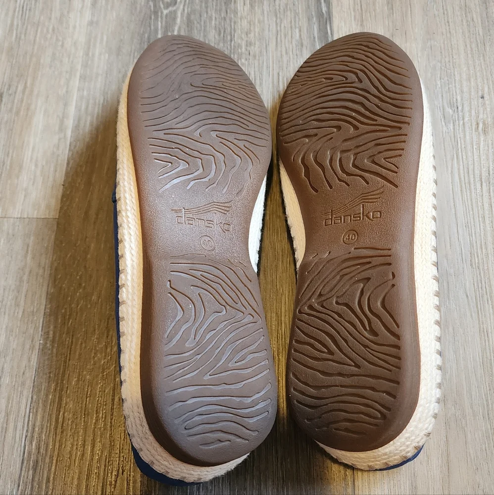 DANSKO LEATHER ESPADRILLES SLIP-ONS